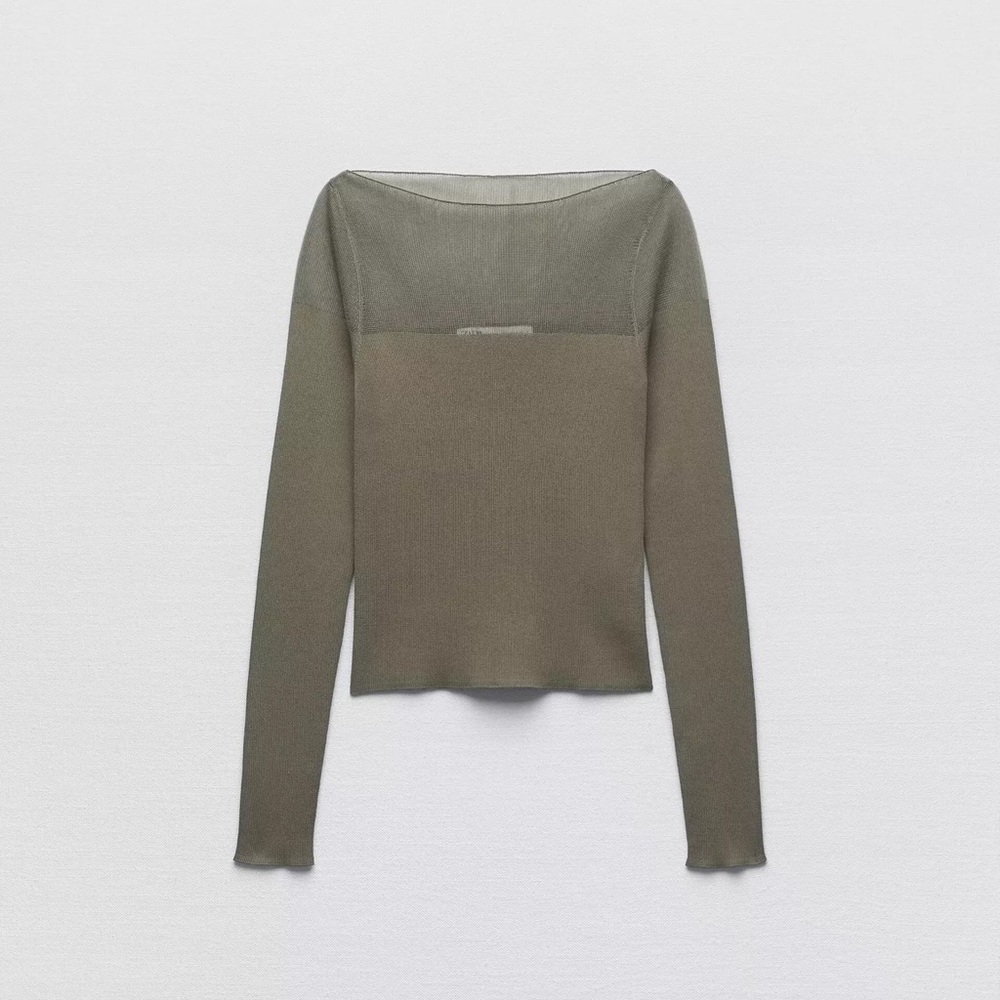Zara Semi Sheer Top